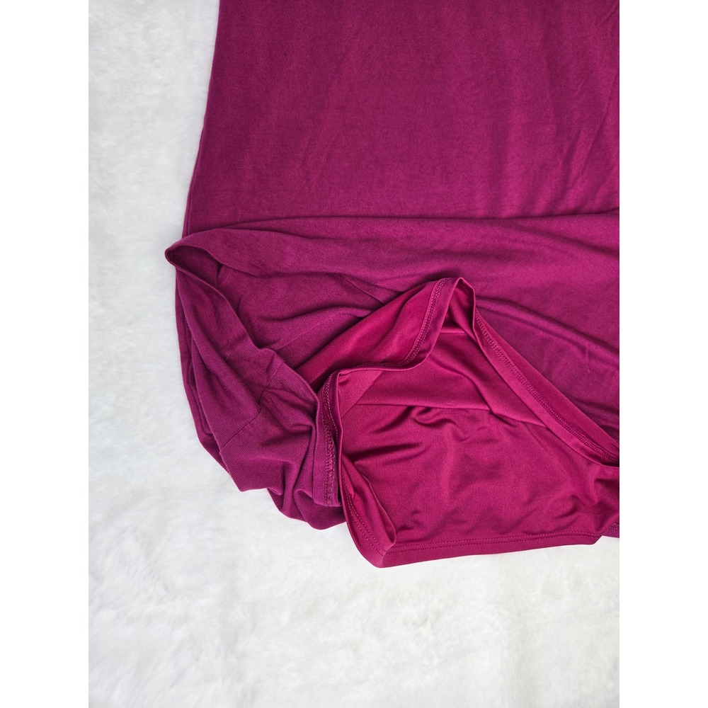 White House Black Market Magenta Pink Sleeveless Henley Tunic Dress Large - Picture 7 of 10